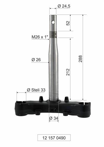 TESTA FORCELLA HONDA SH 125/150 IE 13>19 D.33 r.o.53219K0190