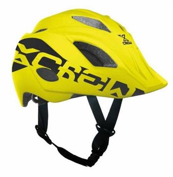 CASCO CICLO RAGAZZO/A X-CREW MIS. M (52-56cm) GIALLO