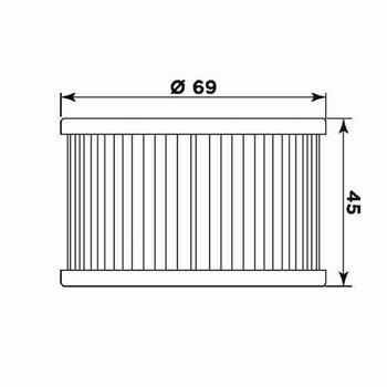 FILTRO OLIO MEIWA H1005-HIFLO HF111 HONDA CB250/350/400/450