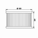 FILTRO OLIO MEIWA H1005-HIFLO HF111 HONDA CB250/350/400/450