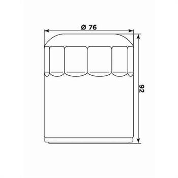 FILTRO OLIO HF171 HARLEY CROMATO H.92mm r.o.HD63805-80A