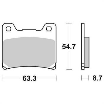 PASTIGLIE SBS 555* YAMAHA TDM 850-BT 1100 ANT/POST. SINTER.