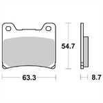 PASTIGLIE SBS 555* YAMAHA TDM 850-BT 1100 ANT/POST. SINTER.