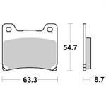 PASTIGLIE SBS 555* YAMAHA TDM 850-BT 1100 ANT/POST. SINTER.