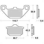 PASTIGLIE SBS 557* KAWASAKI EN500-VULCAN 750 ANT/POST.