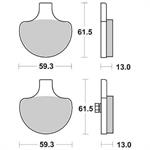 PASTIGLIE SBS 579* HARLEY DAVIDSON 883-SPORTSTER 1200 ANT.