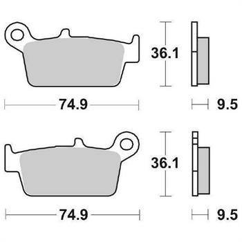 PASTIGLIE SBS 604 HONDA-GASGAS-KAWASAKI-SUZUKI-YAMAHA POST.