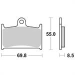 PASTIGLIE SBA 624* SUZUKI GSX R600/750/1100-TRIUMPH ANT.SINT