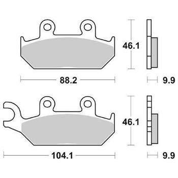 PASTIGLIE SBS 650 YAMAHA XT500-XT600-XTZ660 TENERE >98 ANT.