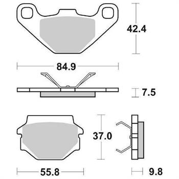 PASTIGLIE SBS 692 APRILIA PEGASO 650-HUSQUARNA TE610 POST.