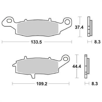 PASTIGLIE SBS 704 DX KAWASAKI Z750-SUZUKI GSF BANDIT ANT.