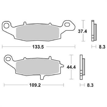 PASTIGLIE SBS 705 SX KAWASAKI ER6N-SUZUKI GSF 650 ANT.