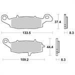 PASTIGLIE SBS 705 SX KAWASAKI ER6N-SUZUKI GSF 650 ANT.