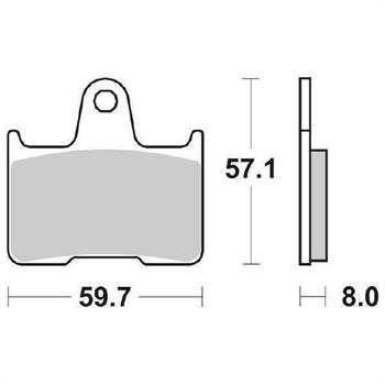 PASTIGLIE SBS 715 HARLEY 883/XL 1200-HONDA VT750 POST.SINT.