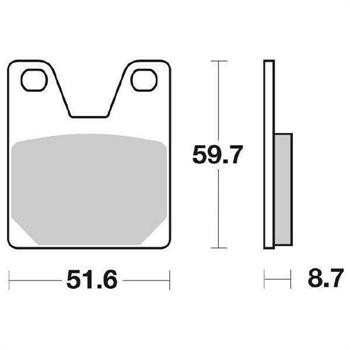 PASTIGLIE SBS 733 YAMAHA YZF 750 R7-YZF 1000 R1 POST.SINTER