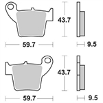 PASTIGLIE SBS 777 HONDA CRF 250/450-FANTIC-HM-TM POST.SINT.