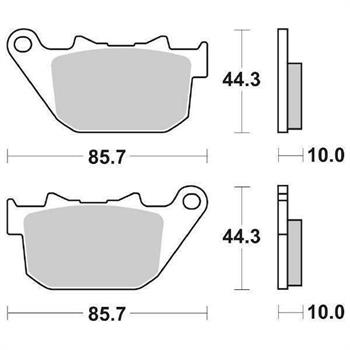 PASTIGLIE SBS 808 HARLEY XL 883-XL 1200 POST.SINTER.