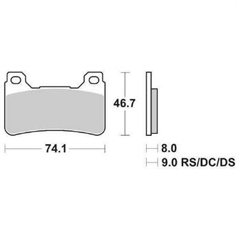 PASTIGLIE SBS 809* HONDA CBR 600RR-CBR 1000RR ANT.SINTER