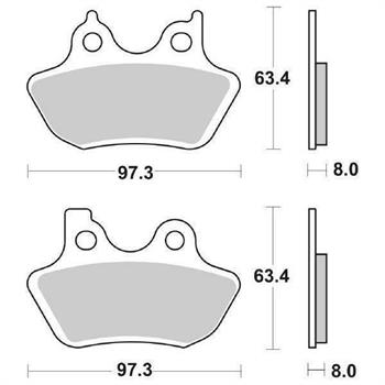 PASTIGLIE SBS 826* HARLEY XL883-XL1200-1450-1584 ANT.SINTER