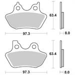 PASTIGLIE SBS 826* HARLEY XL883-XL1200-1450-1584 ANT.SINTER