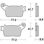 PASTIGLIE SBS 834 HONDA-KAWASAKI-SUZUKI-YAMAHA POST.SINTER