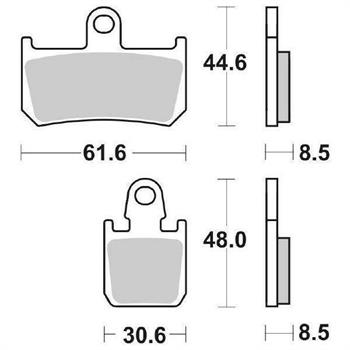 PASTIGLIE SBS 839*(4PZ) YAMAHA R1-MT01-VMX 1700 ANT.SINTER