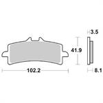 PASTIGLIE SBS 841* DUCATI 1098/1199-KAWASAKI Z1000 ANT.SINT.