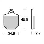 PASTIGLIE SBS 843 (4PZ) KTM SX 450/560-HM CRM SM 07>ANT.SINT