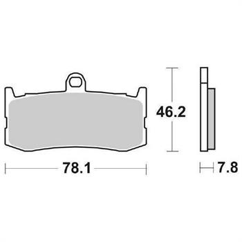 PASTIGLIE SBS 864* TRIUMPH DAYTONA 675 09>18 ANT.SINTER