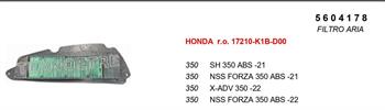 FILTRO ARIA HONDA SH 350'21-FORZA 350-ADV 350 r.o.17210K1BD0