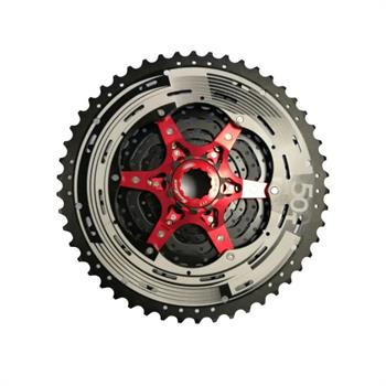 CASSETTA 11V SUNRACE 11-51D CORPETTO SHIMANO NERO/ROSSO