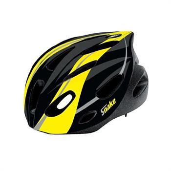 CASCO CICLO RAGAZZO/A SNAKE II MIS. M (53-56cm) NERO/GIALL