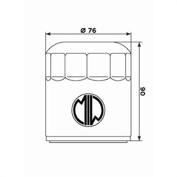 FILTRO OLIO HF551 MOTO GUZZI r.o.GU3015300 MEIWA MG20001