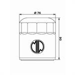 FILTRO OLIO HF551 MOTO GUZZI r.o.GU3015300 MEIWA MG20001