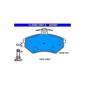 PASTIGLIE(KIT) ANT.PIAGGIO NP6 1R000530