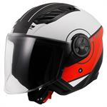 CASCO LS2 OF616 MOD.AIRFLOW2 BIANCO-ROSSO MATT  ECE22.06