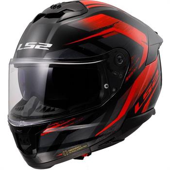 CASCO LS2 FF808 MOD.STREAM 2 INTEGRALE FURY BLACK-RED