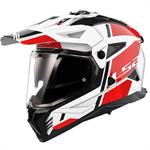 CASCO LS2 MX702 PIONEER 2 HILL WHITE-RED ECE22.06