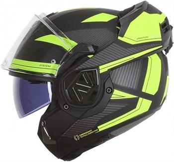 CASCO LS2 FF906 MOD.ADVANT NERO MAT/H-V YELLOW ECE 22.06 PJ