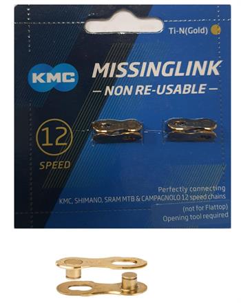 GIUNTIO CATENA 12V KMC Ti-N GOLD (non riutilizzabile)